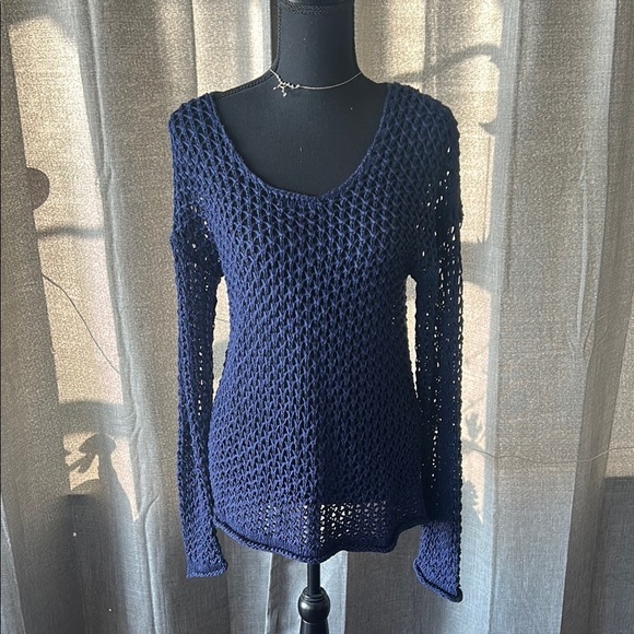 Sperry Navy Scoop Neck Sweater - Picture 1 of 5